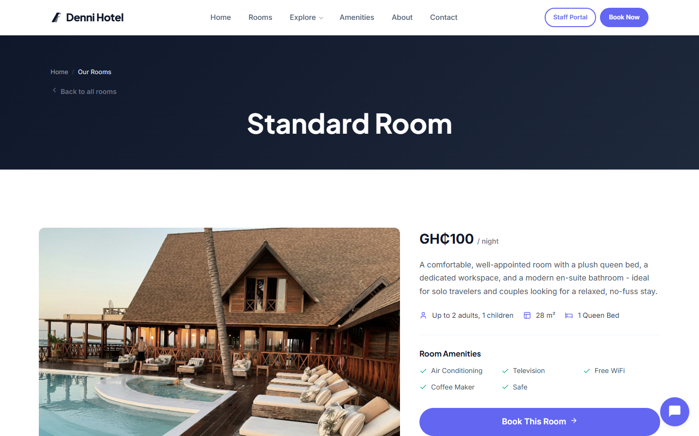 Hospitality theme distraction-free booking checkout page