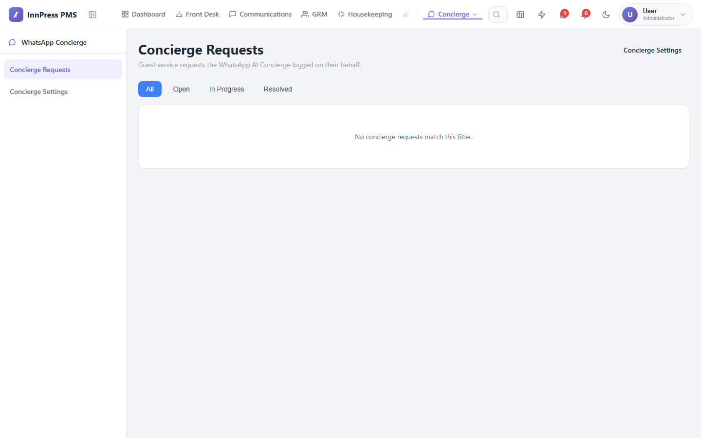 WhatsApp AI concierge conversation